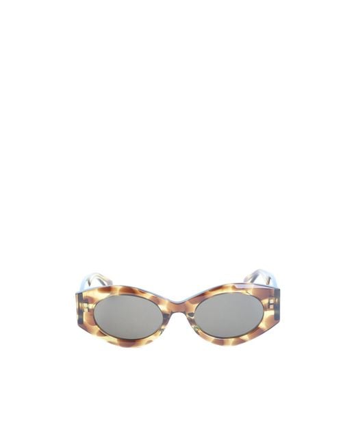 Alaïa White Alaïa Aa0080S Oval-Frame Sunglasses