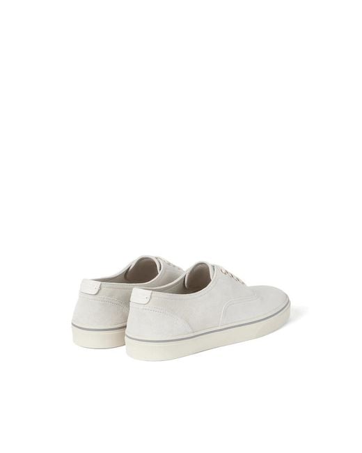 Brunello Cucinelli White Logo Patch Sneakers for men