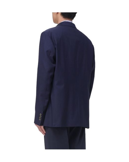 Etro Blue Single-Breasted Tailored Blazer for men