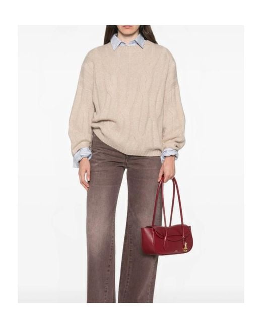 Allude Natural Long-Sleeved Sweater