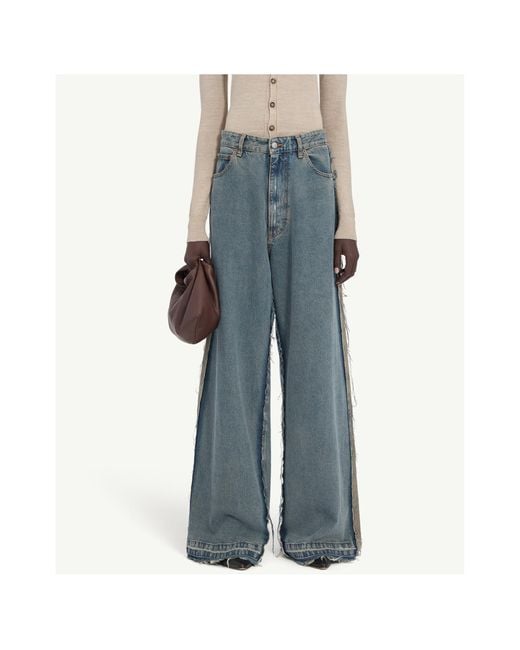 MM6 by Maison Margiela Blue Distressed Straight-Leg Jeans for men