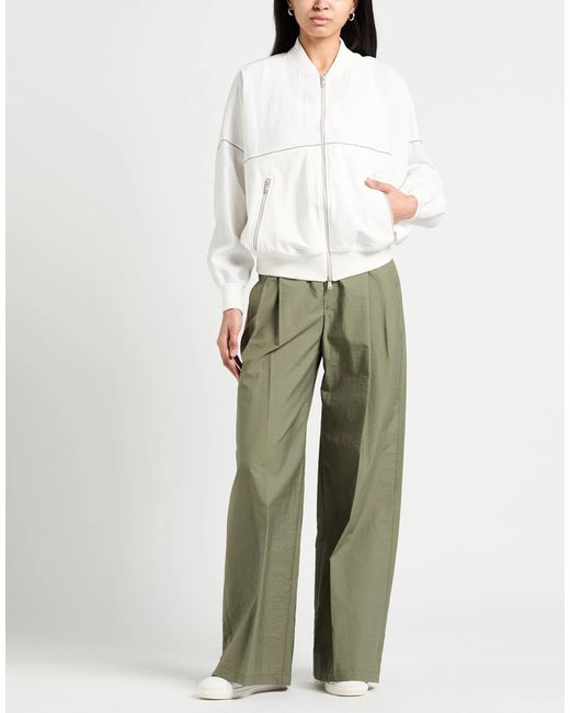 Brunello Cucinelli White Basic Color Baseball Jacket