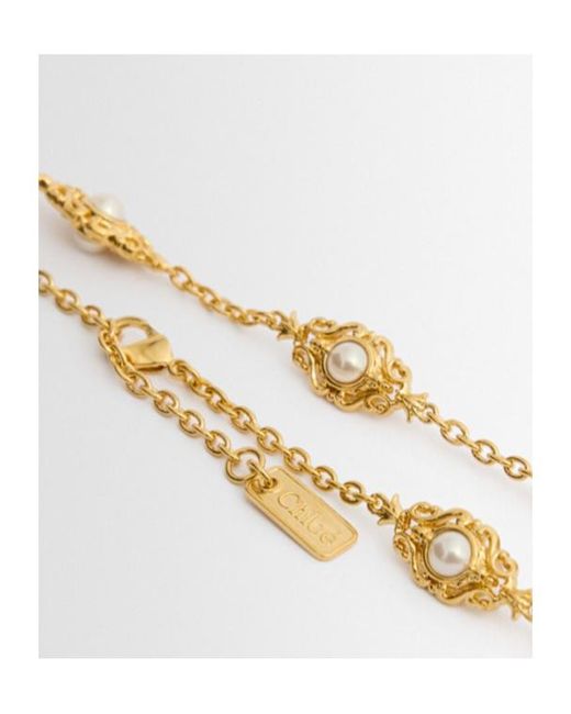 Chloé Metallic Classy Pendant Necklace