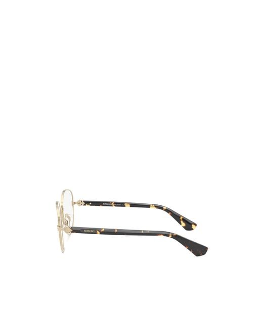 Burberry White Eyewear Round Frame Glasses