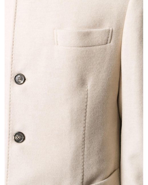Brunello Cucinelli Natural Long Sleeved Single Breasted Jacket for men