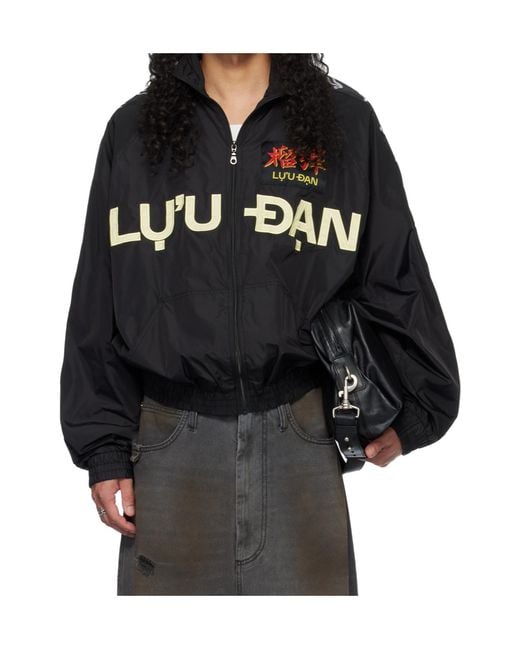 Lu'u Dan Black Windproof Long-Sleeved Ld Casual Jacket for men