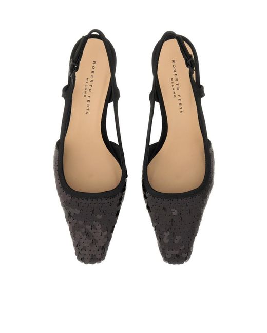 Roberto Festa Black Slingback Siviglia Pumps