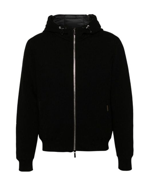 Moorer Black Long-Sleeved Casual Jacket for men
