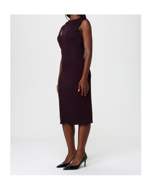 Tom Ford Purple Cut Out Scarf Detail Cocktail Dress