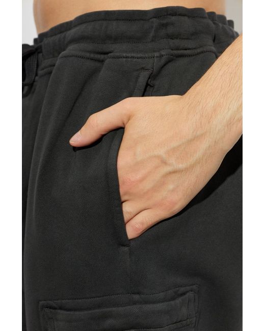 Stone Island Gray Elastic-Waist Athletic Pants for men