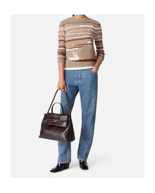 Bottega Veneta Brown Signature Knot Detail Ciao Ciao Bag