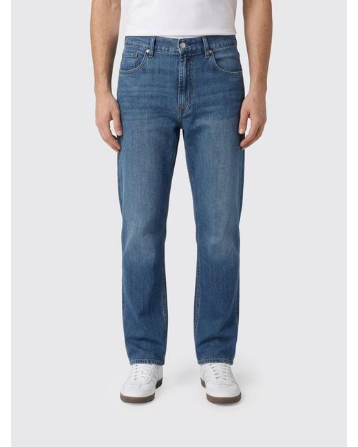 7 For All Mankind Blue Modern Straight Jeans for men