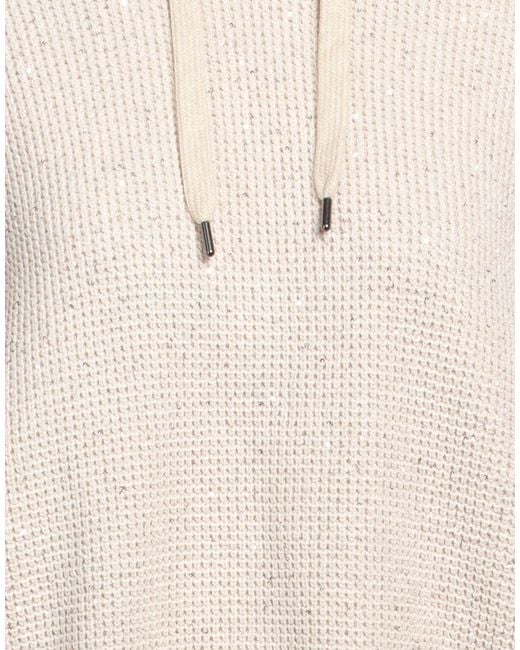Brunello Cucinelli White Solid Color Sleeveless Knit Top