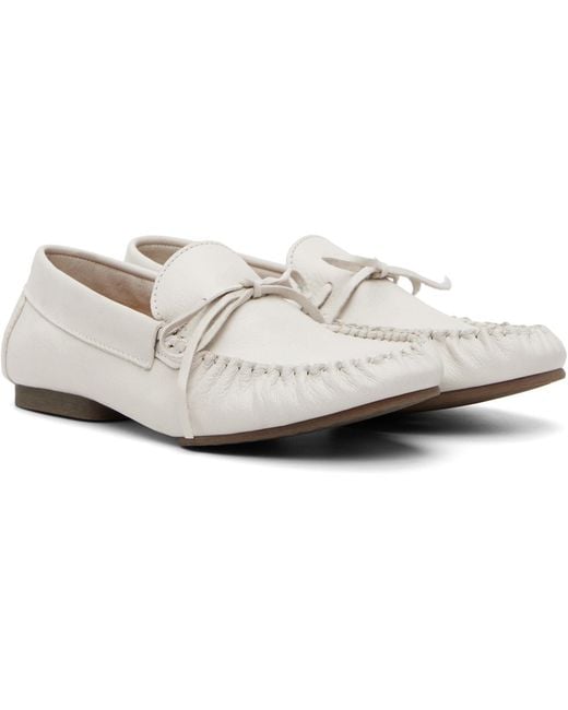A.P.C. White Les Mocassins Souples Loafers