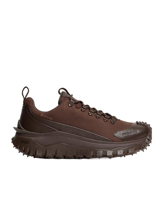 Moncler Brown Trailgrip Apex2Gtx Nubuck Leather Sneakers for men