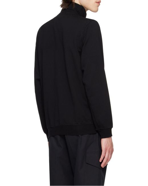 Stone Island Black Zippered Sweatshirt for men