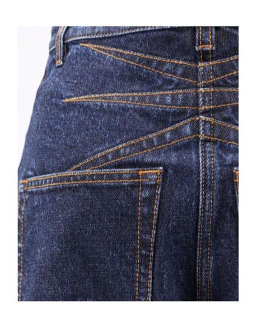 Alaïa Blue Belt Loop Jeans