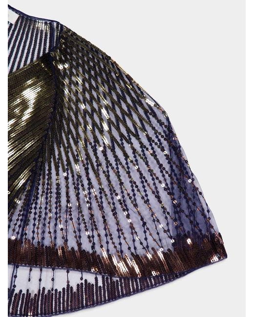 Rabanne Black Sequin Embellished Blouse