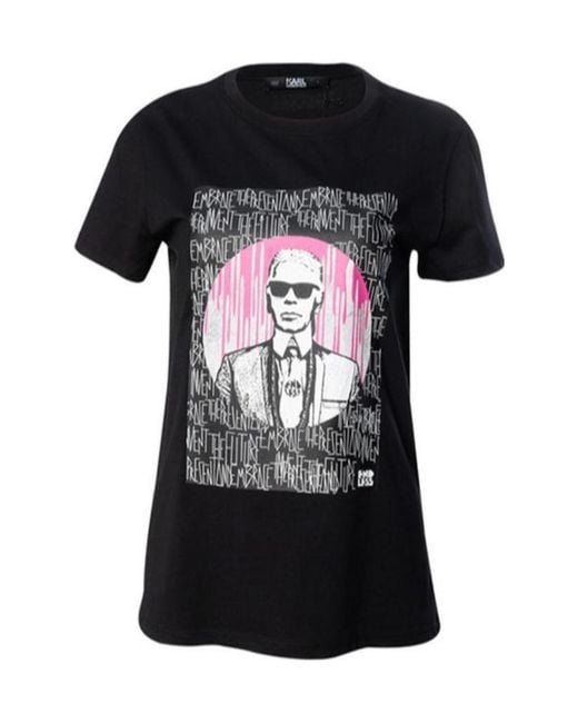 Karl Lagerfeld Black Logo T-Shirt