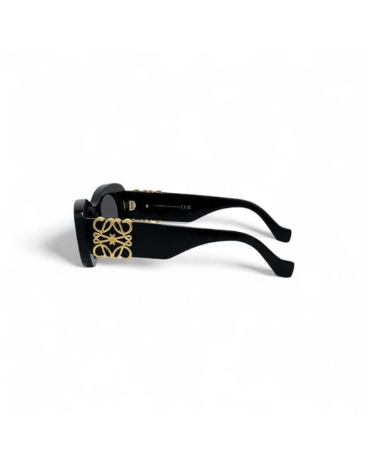 Loewe Black Oval Frame Sunglasses