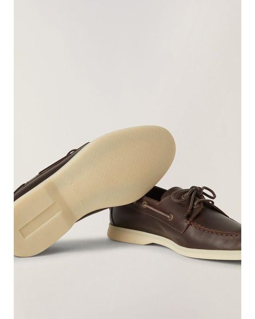 Loro Piana Brown Lace-Up Flat Shoes for men