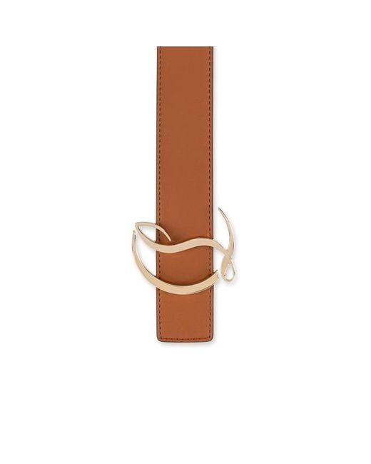 Christian Louboutin Red Cl Logo Buckle Belt