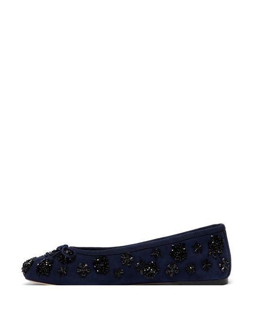 Stuart Weitzman Blue Prima Bow Ballet