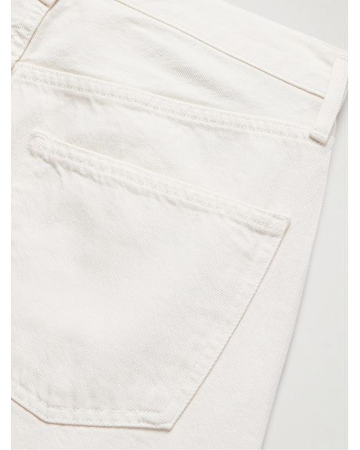 Agolde White Mid-Rise Straight-Leg Denim Trousers