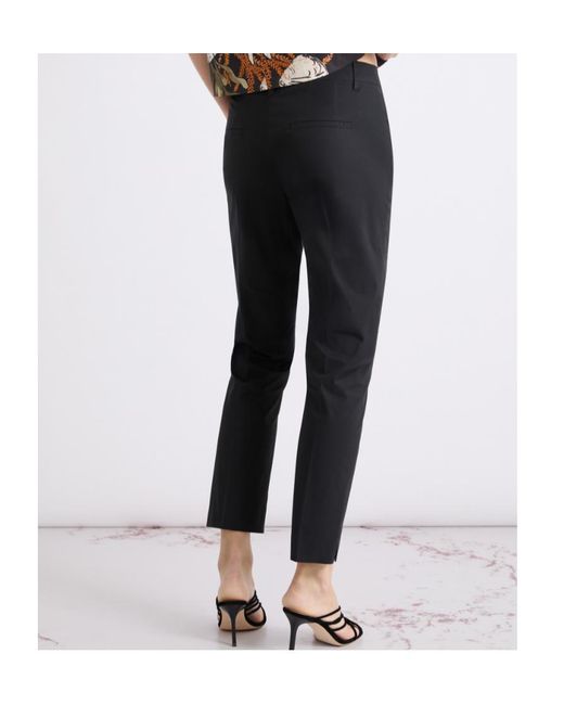 Marella Black Stretch Poplin Trousers