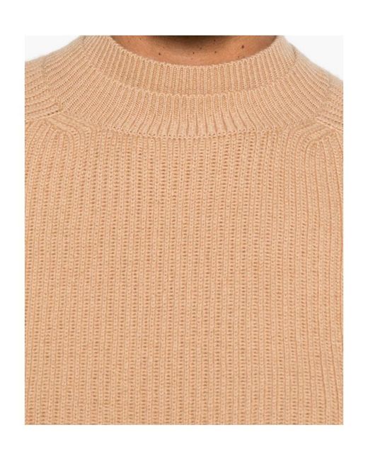 Max Mara Natural Long-Sleeve Knit Top