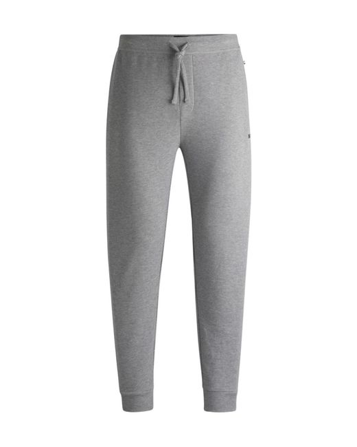 Boss Gray Bw Waffle Jogging Bottoms for men