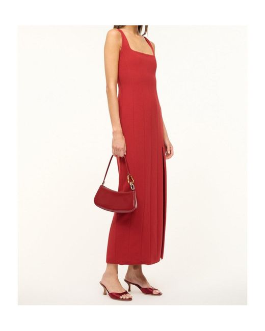 Staud Red Logo Shoulder Bag