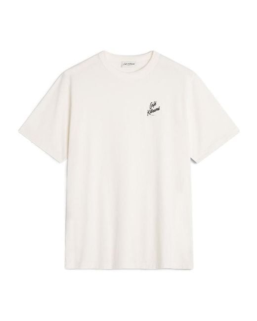 Maison Kitsuné White Cafe Kitsune Relax Tee-Shirt for men