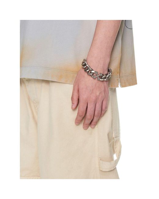 Off-White c/o Virgil Abloh White Arrows Crystal-Embellished Chain Bracelet for men