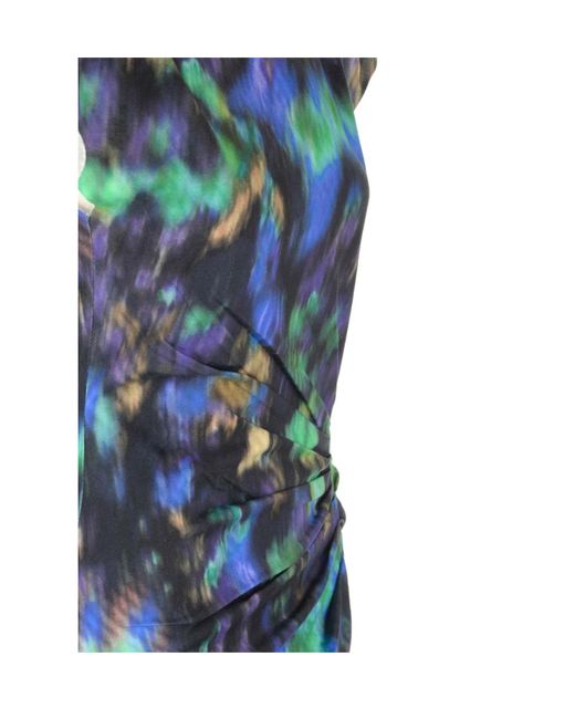 Isabel Marant Blue Étoile Nadela Cap-Sleeved Dress