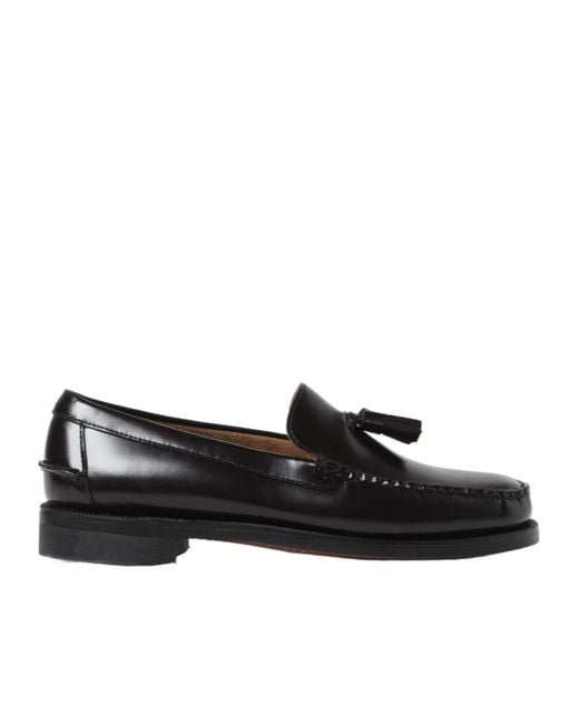 Sebago Black Round-Headed Love Shoes for men