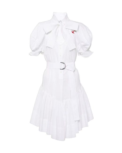 Vivienne Westwood White Short-Sleeved Shirt Dress