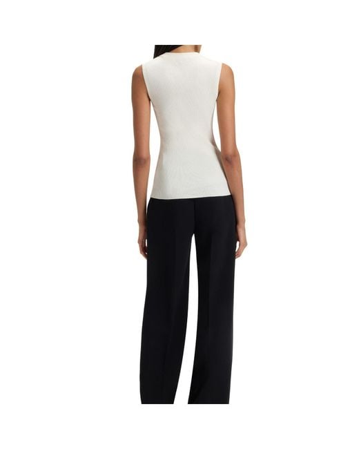 Boss Natural Sleeveless Knitted Top