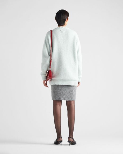 Prada Gray Cashmere Skirt
