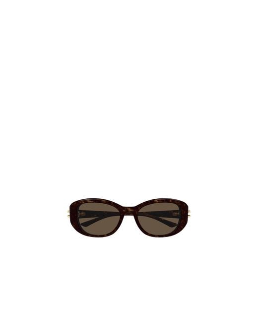 McQueen White Eyewear Oval Frame Sunglasses