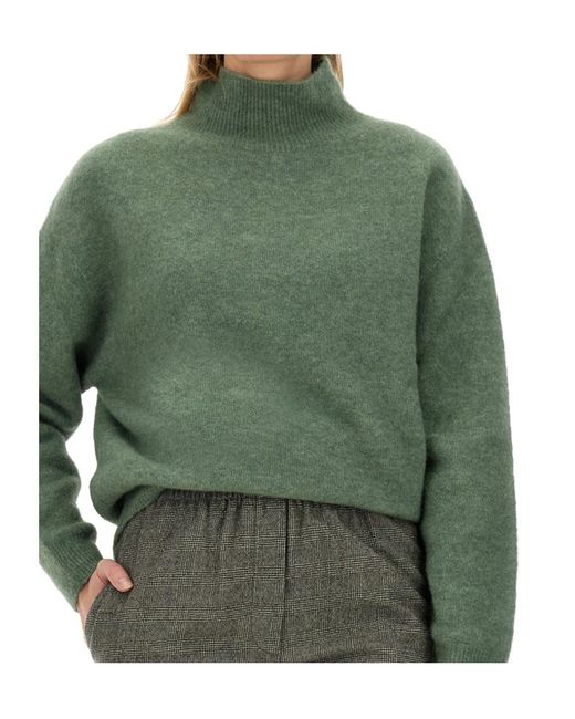 Alysi Green High-Neck Knitted Jumper