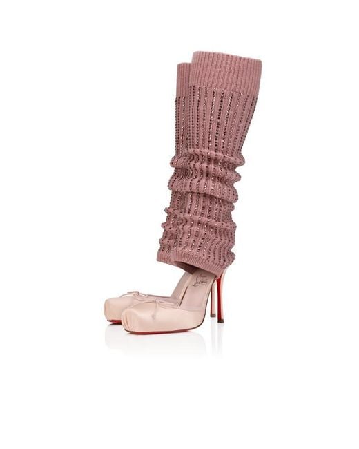 Christian Louboutin Pink Cassia Ankle-Wrap Boots