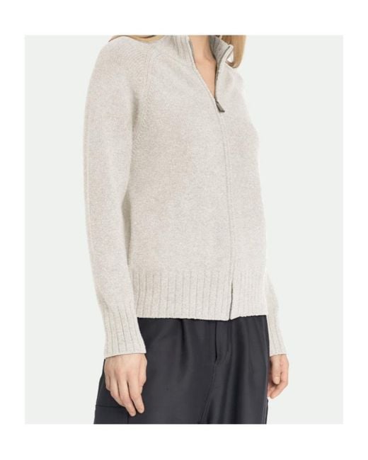 Malo White Zip Raglan Bomber