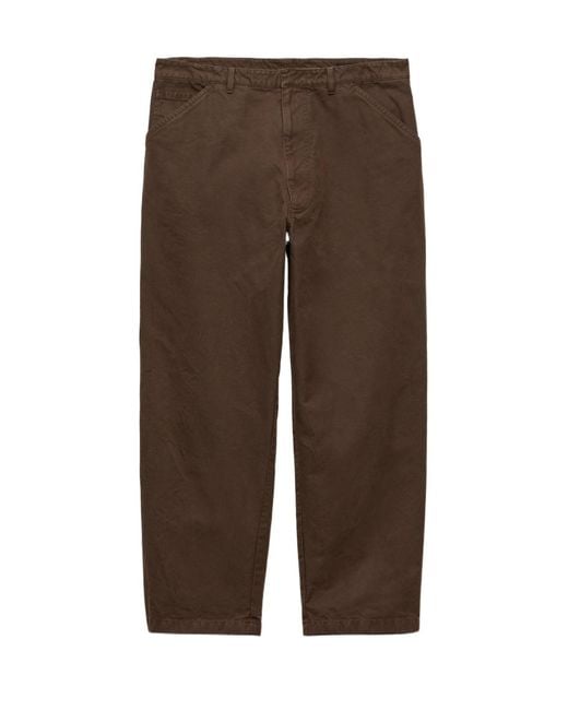 Prada Brown Triangle-Logo Wide-Leg Jeans for men