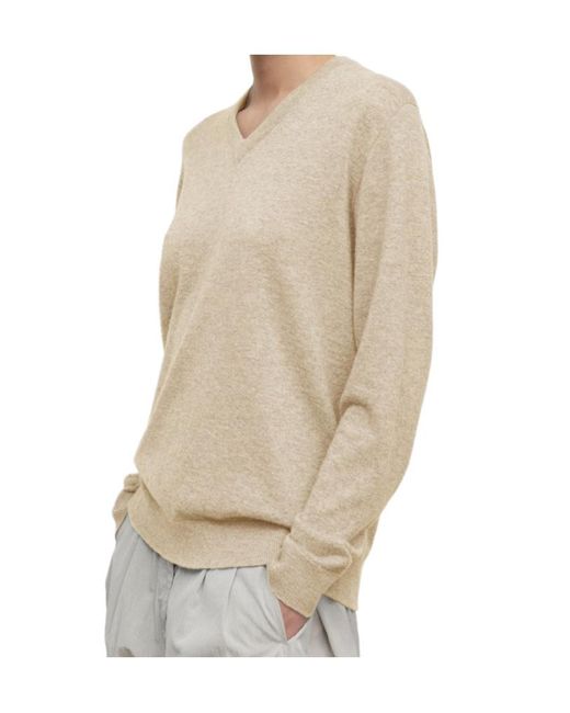 The Row White Long-Sleeved Cashmere Sweater