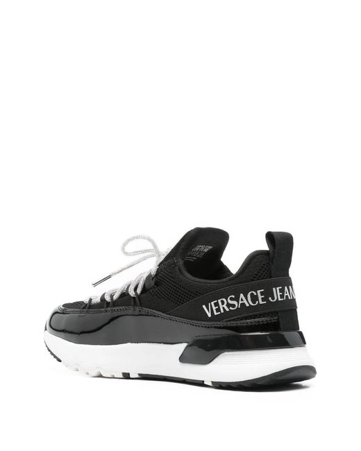 Versace Jeans Black Lace-Up Sneakers