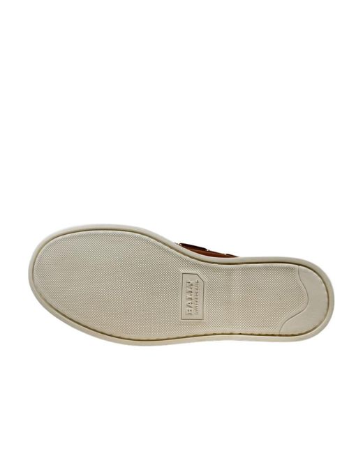 Bally Brown Logo Business Casual Shoes for men