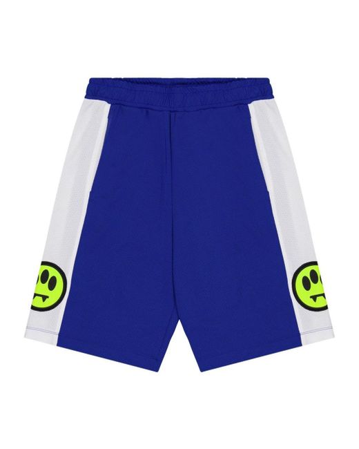 Barrow Blue Mesh Track Shorts