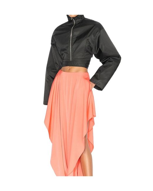 Alaïa Black Taffeta Belted Bomber
