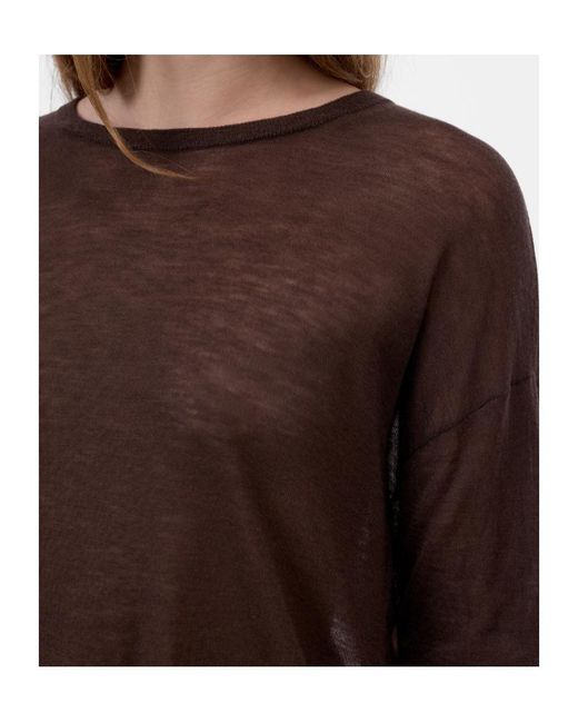 Closed Brown Fine-Knit Long-Sleeve Sweater
